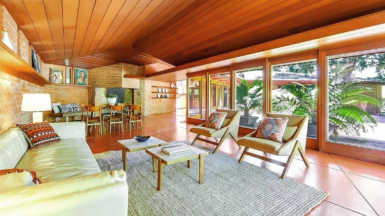 mid-century living room
