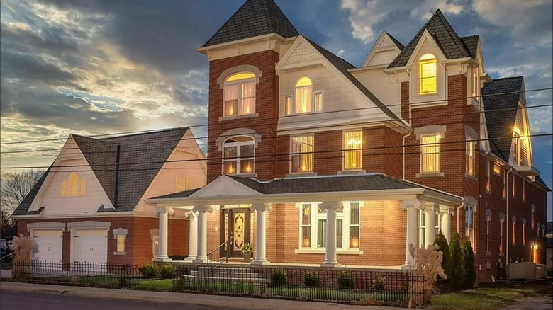 Indiana mansion at night