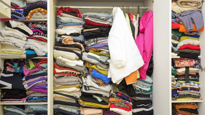Messy closet