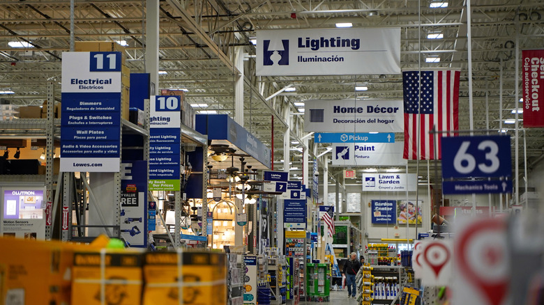 inside Lowe's store