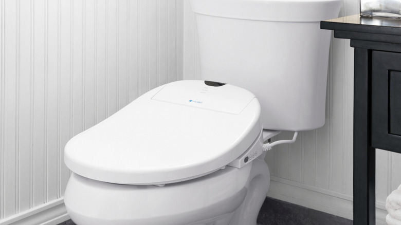 A bidet toilet seat