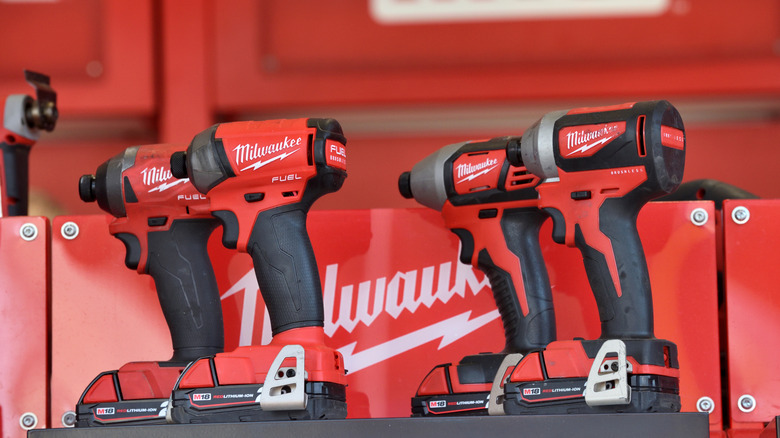 Selection of Milwaukee power tools