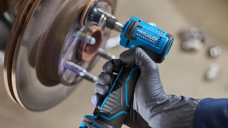 Closeup of a Hercules power grinder