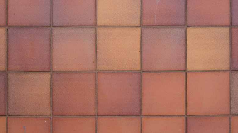 terracotta floor tiles inistalled