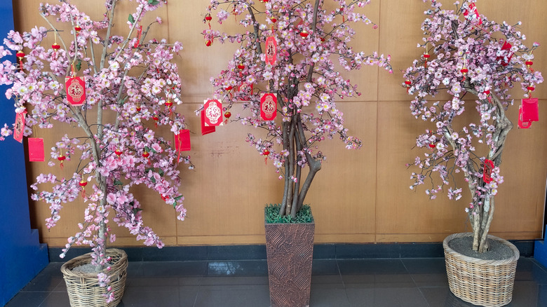 faux cherry blossom trees