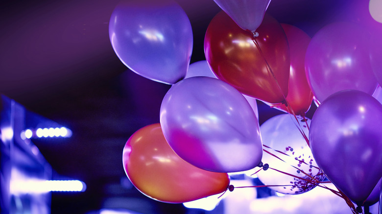 Balloons grouped together