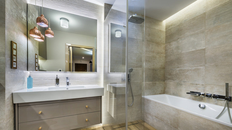 recessed lighting in shower