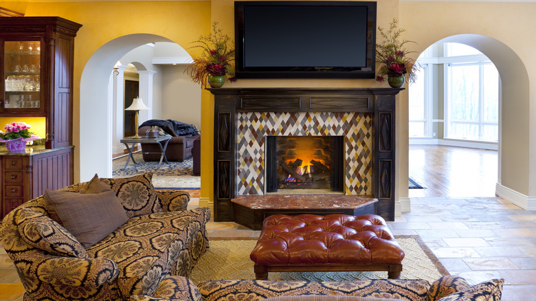 fireplace focal point
