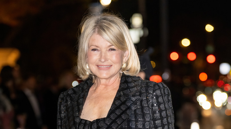 Martha Stewart wearing black