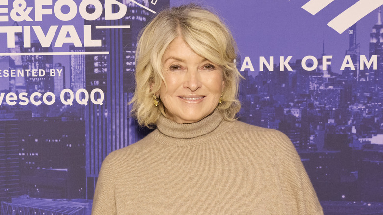 Martha Stewart smiles while attending Invesco QQQ presents an Evening with Martha Stewart during the Food Network New York City Wine & Food Festival at One Bryant Park on October 14, 2025 in New York City.
