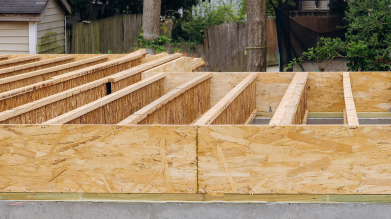 Floor joists from the side