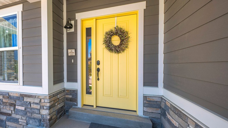Yellow front door