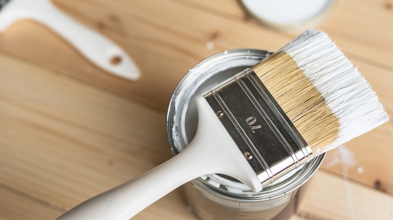Paint brush in can