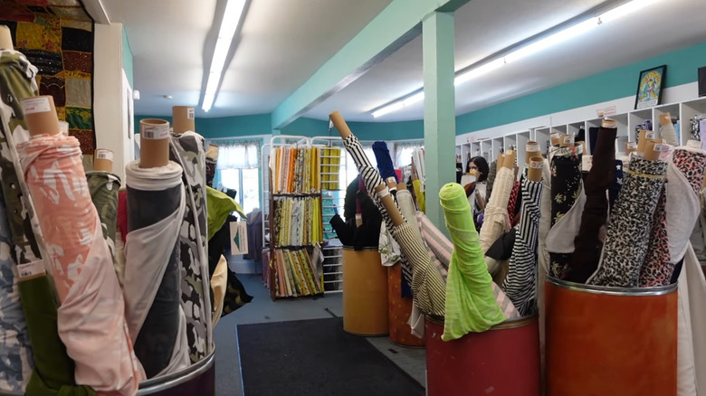 Interior of the brick-and-mortar location of Stonemountain & Daughter Fabrics.