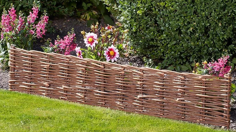 woven european wattle fencing