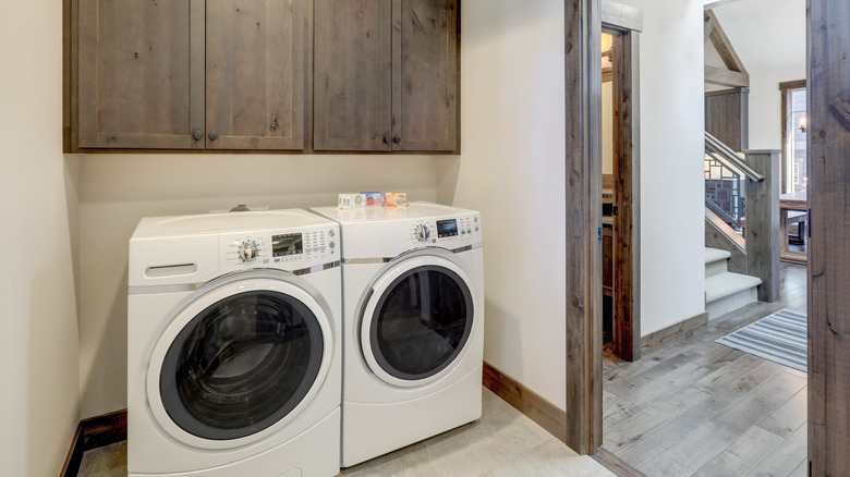 A washer and dryer set