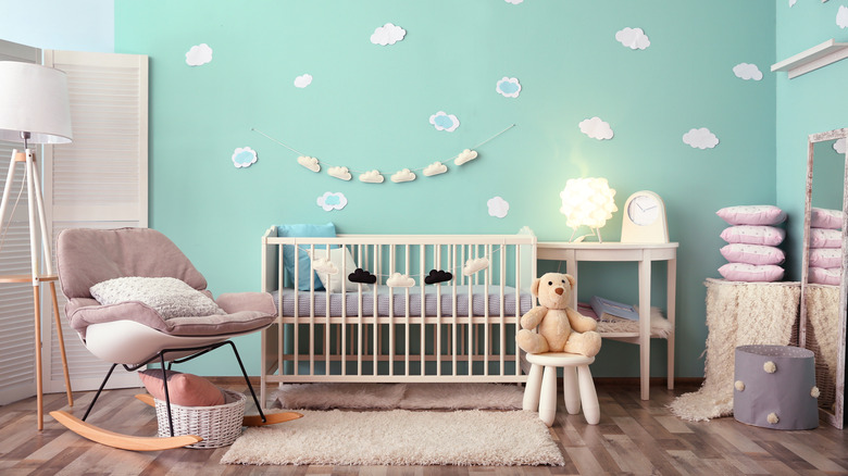 baby nursery with soft colors