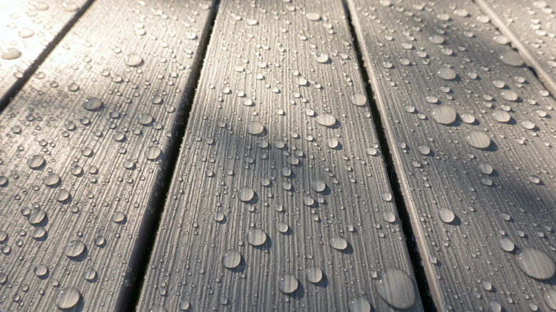 rain on patio deck
