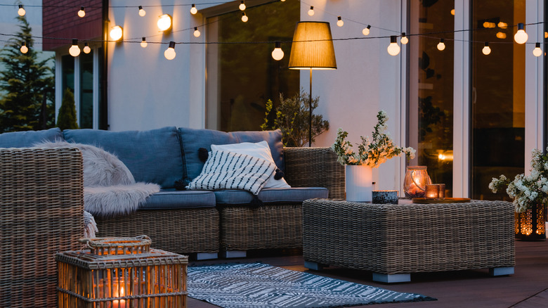 outdoor furniture with accessories