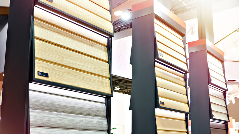 siding on display in retail store