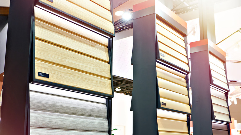 siding on display in retail store
