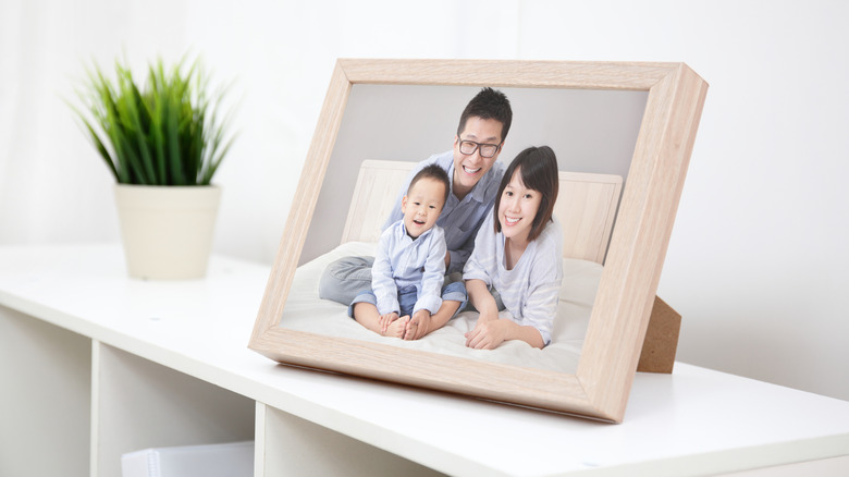 Photo frame in bedroom