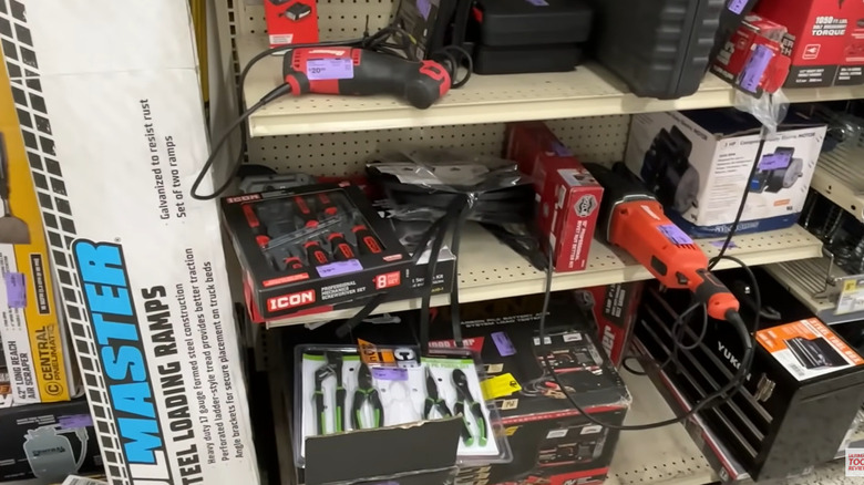 Icon tools in the unboxed deals section at Harbor Freight hardware store