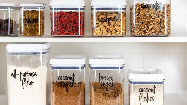 clear plastic pantry containers