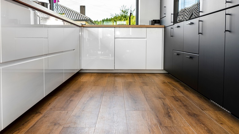 Vinyl flooring in kitchen