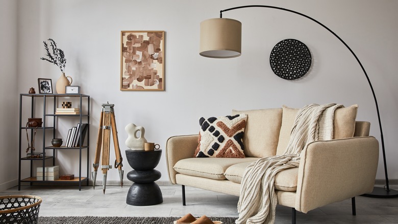 Living room with vintage decor