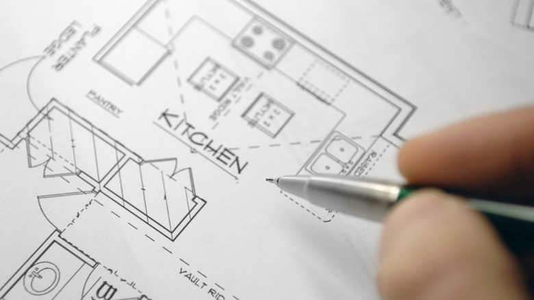 redesigning kitchen sketch