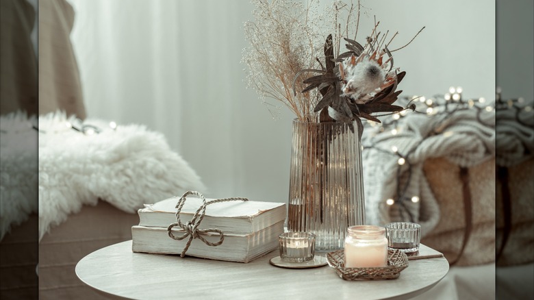 A coffee table display