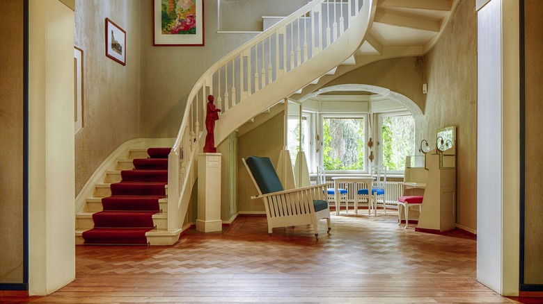 A winding staircase 