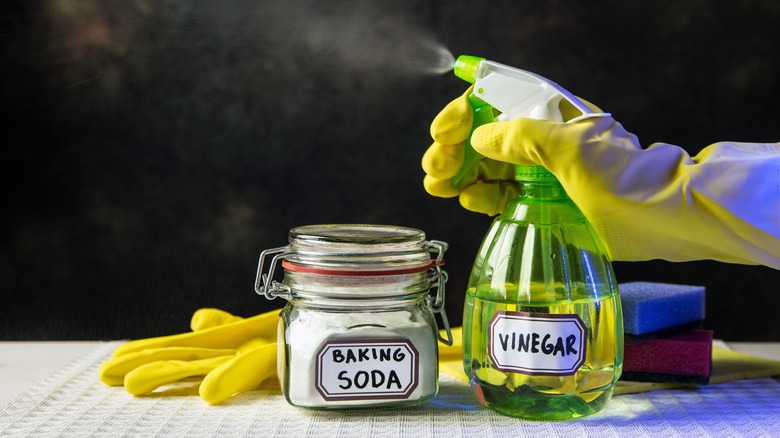 Vinegar and baking soda