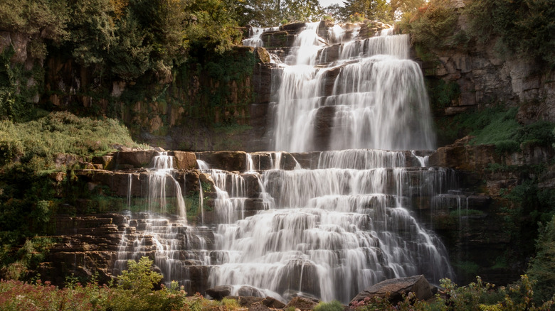 A flowing 167-foot waterfall in Chittenango