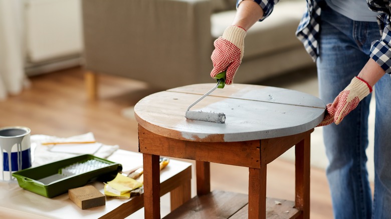 Painting old furniture