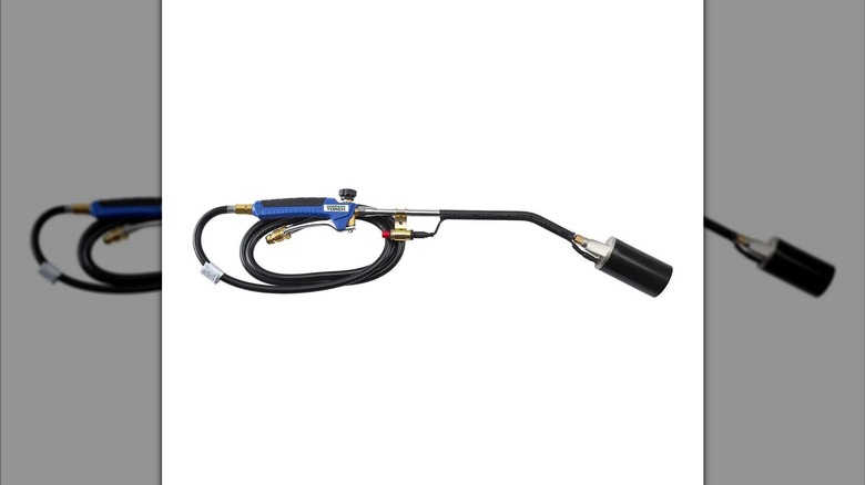 A propane torch from the Greenwood brand at Harbor Freight