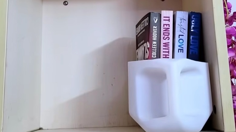 screenshot of DIY book organizer