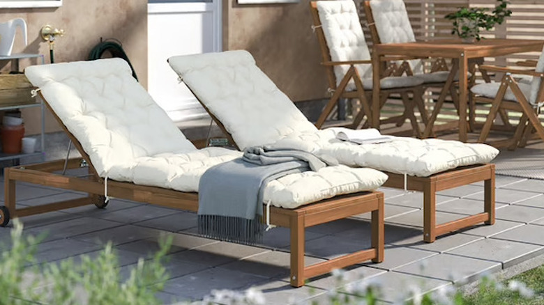 The Nämmarö chaise wooden lounger from Ikea
