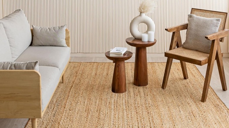 HOMEMONDE brown natural jute rug from Amazon