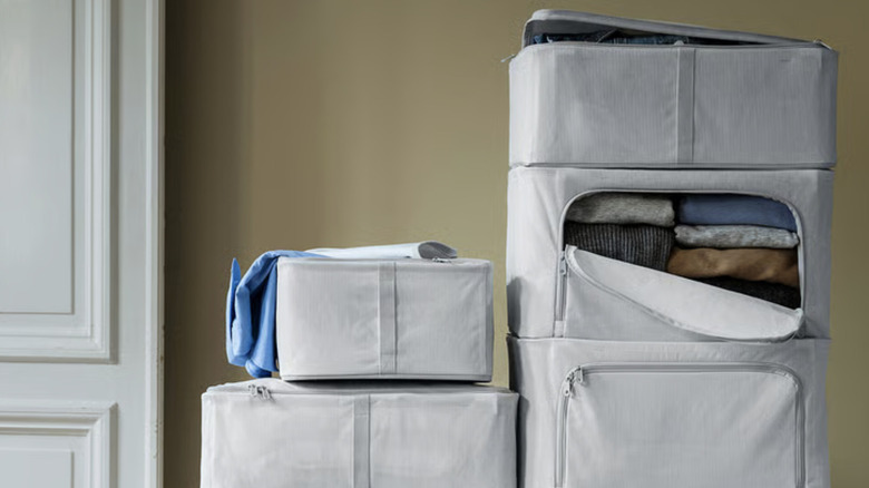 IKEA HEMMAFIXARE cases stacked on one another