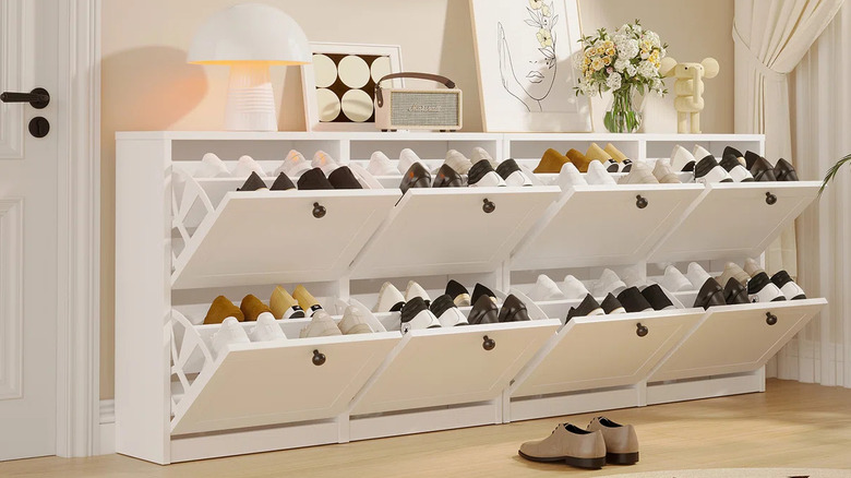 The Lark Manor 32 Pair Shoe Storage Cabinet