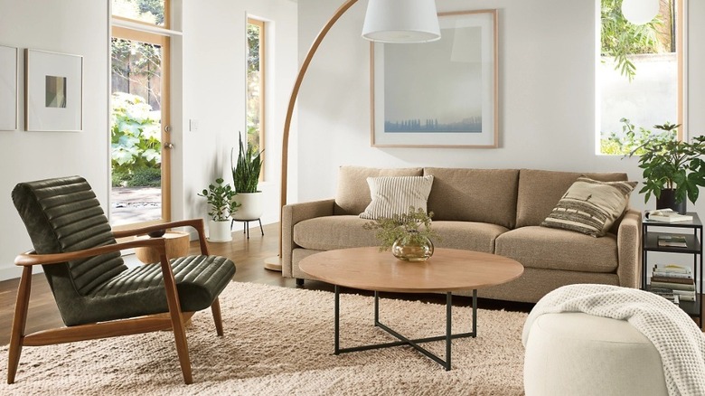Chairs and sofas in a living room