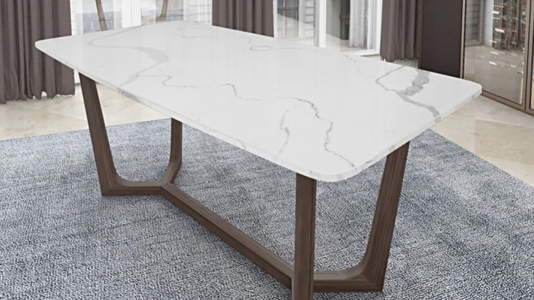 Quartz dining room table