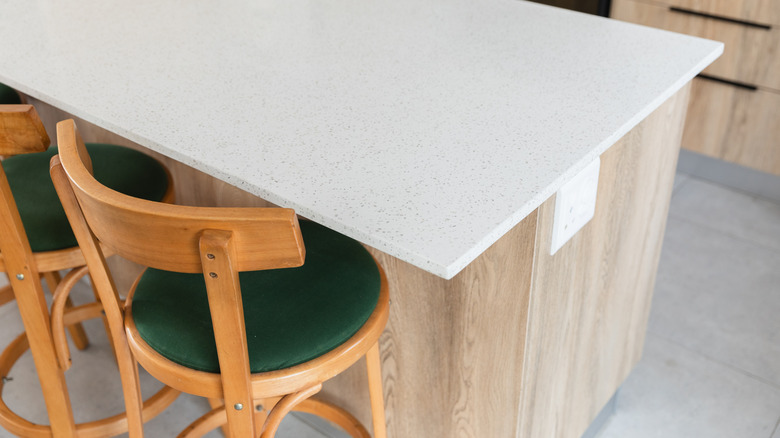 Bar top made from quartz