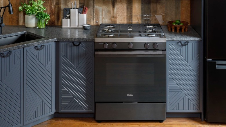 A Haier range installed in a modern kitchen