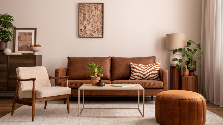 Modern rust living room
