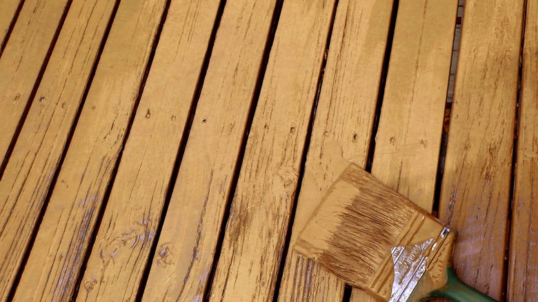 Oil-based paint on deck