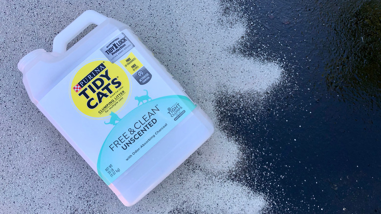 empty kitty litter jug