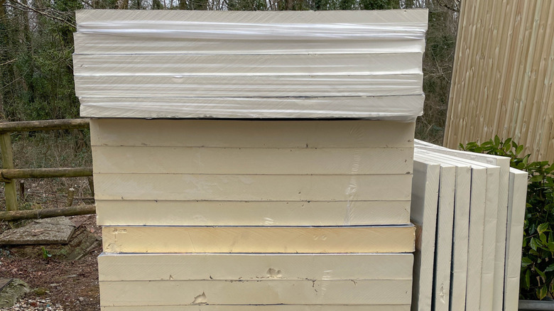 Stack of  Celotex fiberboard panels